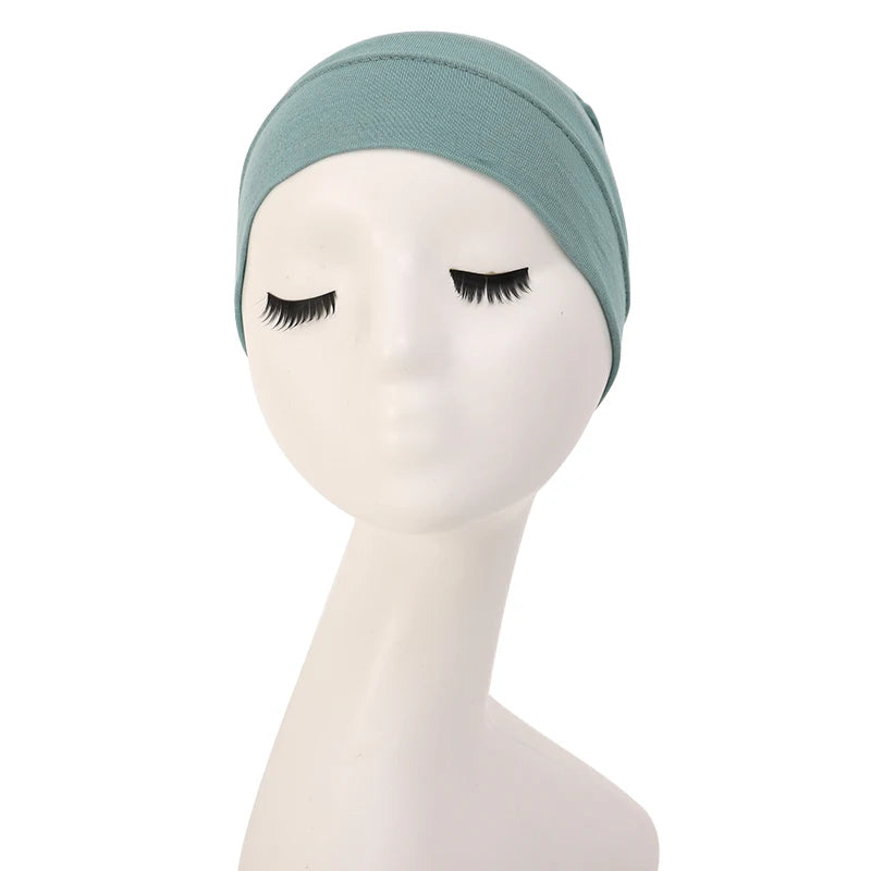 AYNOUR Hijab Caps Solid Underscarf Women