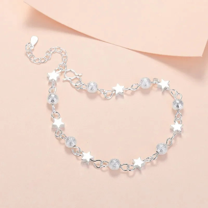 Silver Stars Bracelets For Women  Jewelry Gift