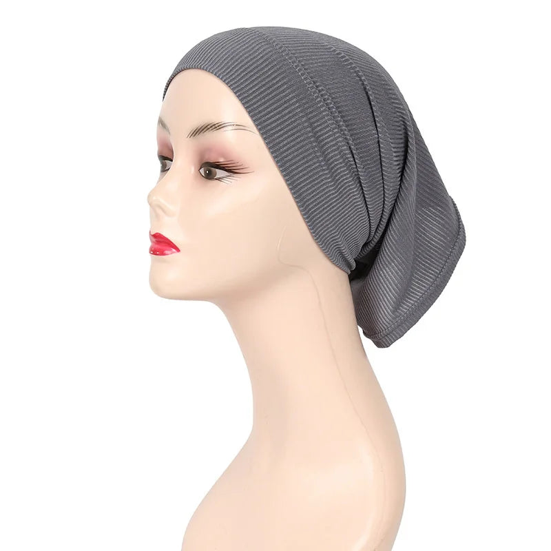 AYNOUR Hijab Caps Solid Underscarf Women