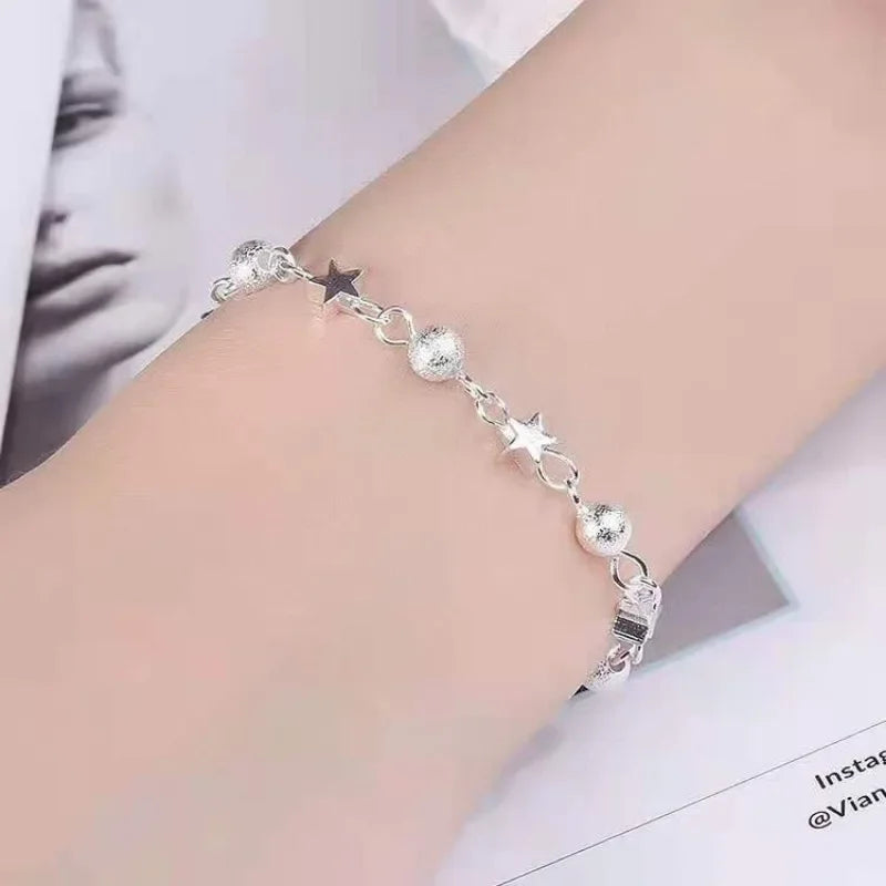 Silver Stars Bracelets For Women  Jewelry Gift